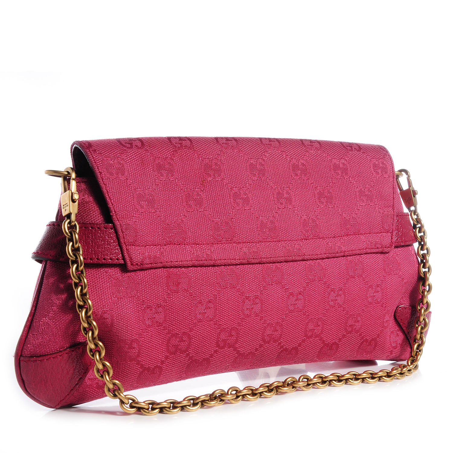 Gucci Monogram Horsebit Clutch Pink 10 of 14