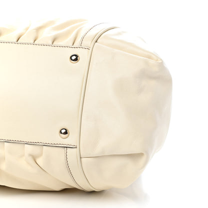 Gucci Calfskin Bamboo Large Pop Top Handle Tote Off White 9 of 10