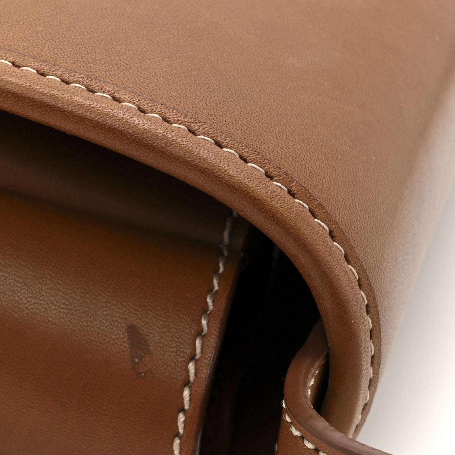 Saint Laurent Vegetable Tanned Calfskin Le Caban Satchel Bag Brick 14 of 16