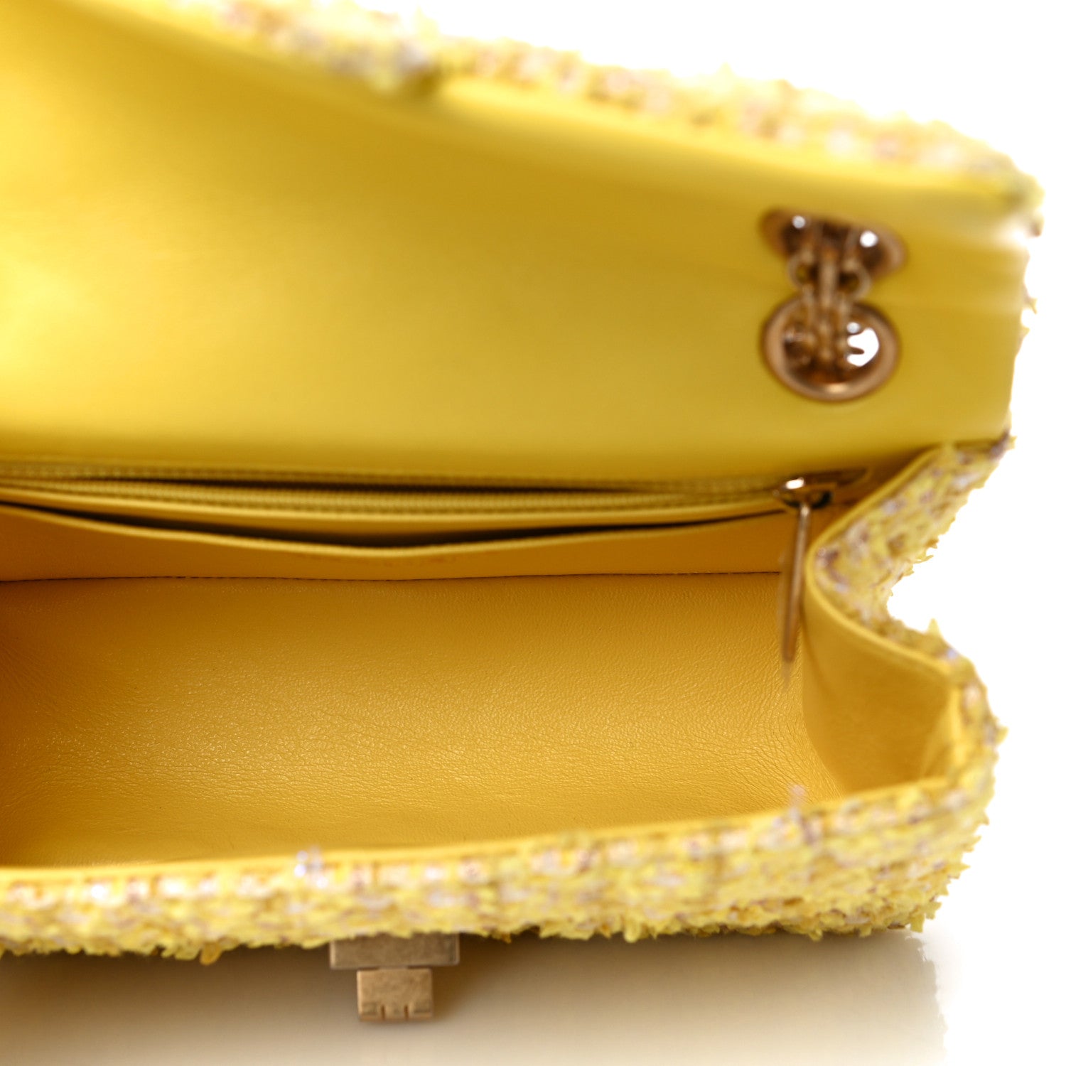 Chanel Tweed Quilted 2.55 Reissue Mini Flap Yellow 5 of 12