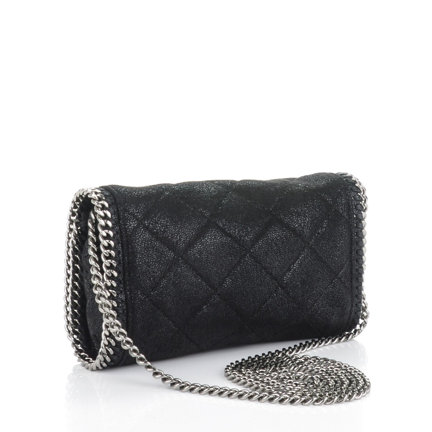Stella McCartney Shaggy Deer Quilted Falabella Crossbody Bag Black 3 of 7