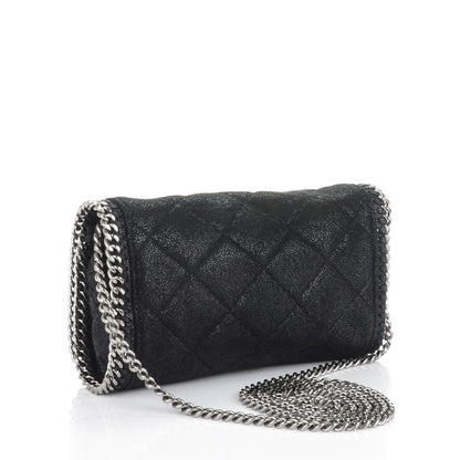 Stella McCartney Shaggy Deer Quilted Falabella Crossbody Bag Black 3 of 7