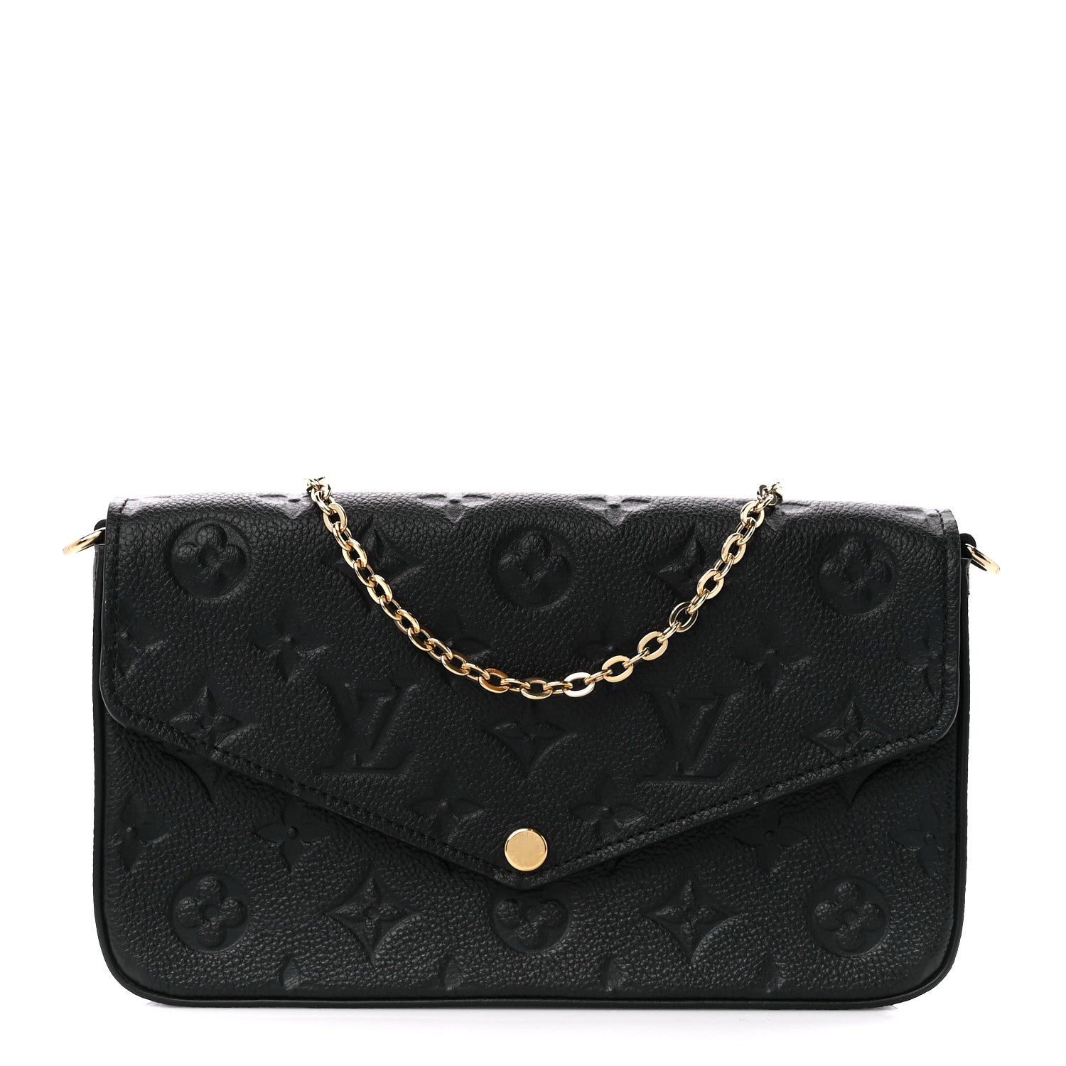 Louis Vuitton Empreinte Pochette Felicie Chain Wallet Black 3 of 12