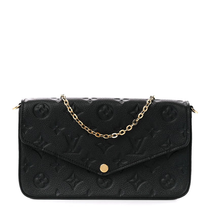 Louis Vuitton Empreinte Pochette Felicie Chain Wallet Black 3 of 12