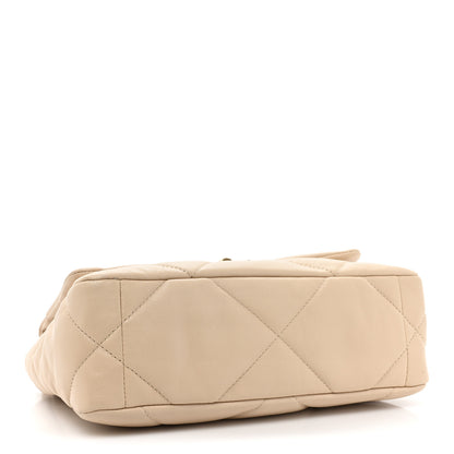 Chanel Lambskin Quilted Medium Chanel 19 Flap Beige 4 of 14