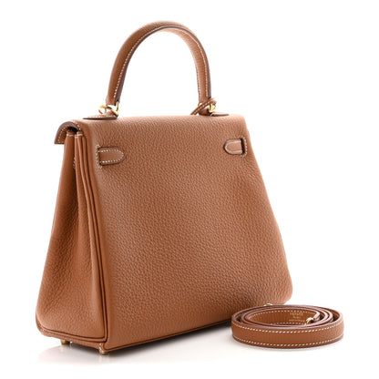 Hermes Togo Kelly Retourne 25 Gold 2 of 10