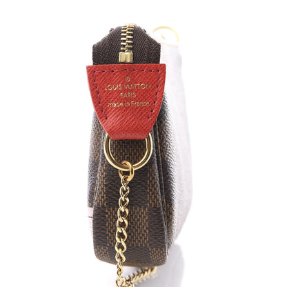 Louis Vuitton Damier Ebene 2019 Christmas Animation Mini Pochette Accessories Red 9 of 9