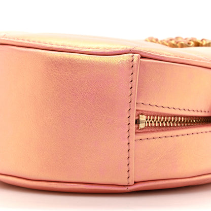 Chanel Iridescent Calfskin Quilted Chanel 19 Round Clutch With Chain Pink 9 of 11