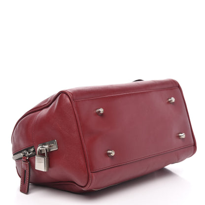 Prada Glace Calfskin Boston Bag Rosso 4 of 12