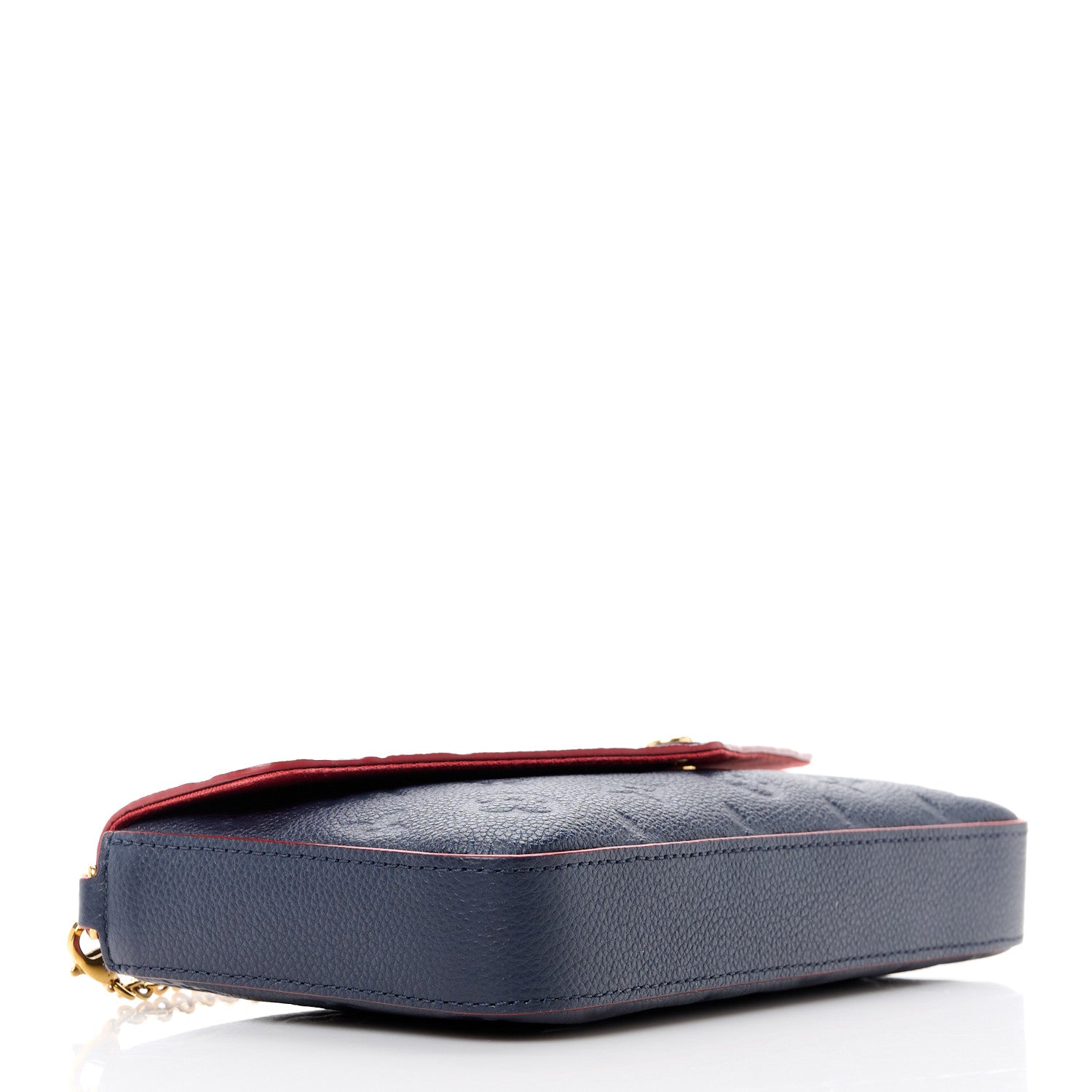 Louis Vuitton Empreinte Pochette Felicie Chain Wallet Marine Rouge 5 of 15