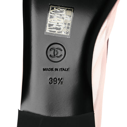 Chanel Mesh Grosgrain CC Ballerina Flats 39.5 Pink Black 39.5 Pink Black 8 of 10
