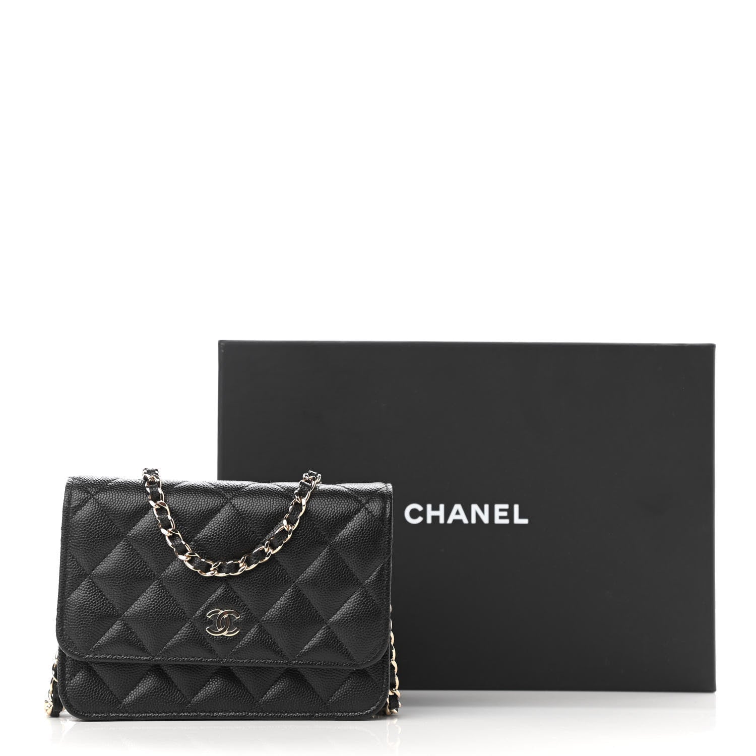 Chanel Caviar Quilted Mini Wallet On Chain WOC Black 11 of 11