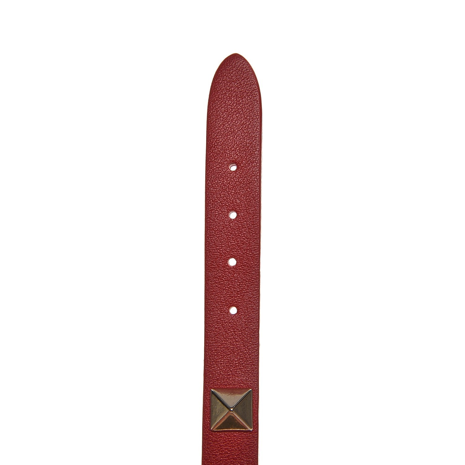 Valentino Garavani Vitello Rockstud Bracelet Red 4 of 5