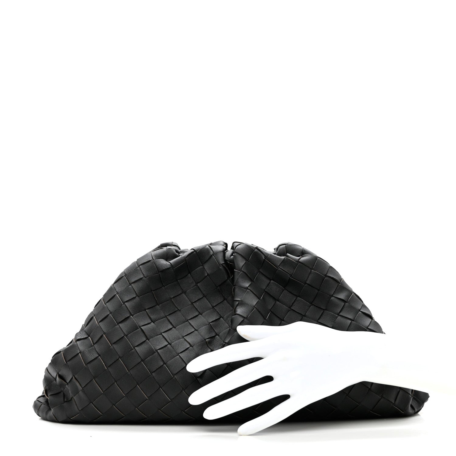 Bottega Veneta Nappa Maxi Intreccio The Pouch Oversized Clutch Black 3 of 8