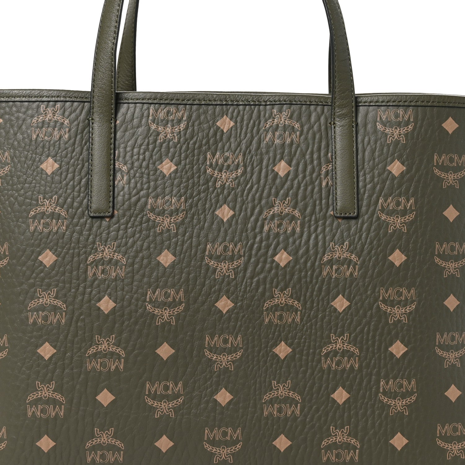 MCM Visetos Large Portuna Shopper Tote Sea Turtle 7 of 9