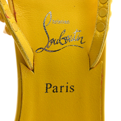 Christian Louboutin Patent Calfskin So Me 100 Sandals 36.5 Yellow 6 of 11