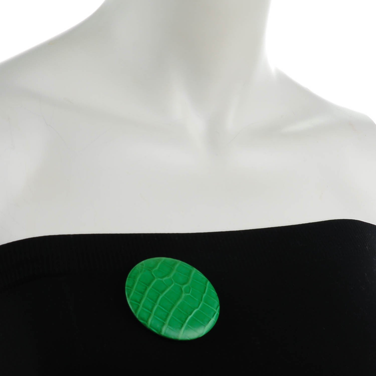 Hermes Matte Alligator Petit H Pin Brooch Cactus 2 of 4