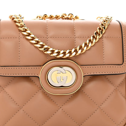 Gucci Calfskin Quilted Mini Deco Shoulder Bag Camelia 8 of 10