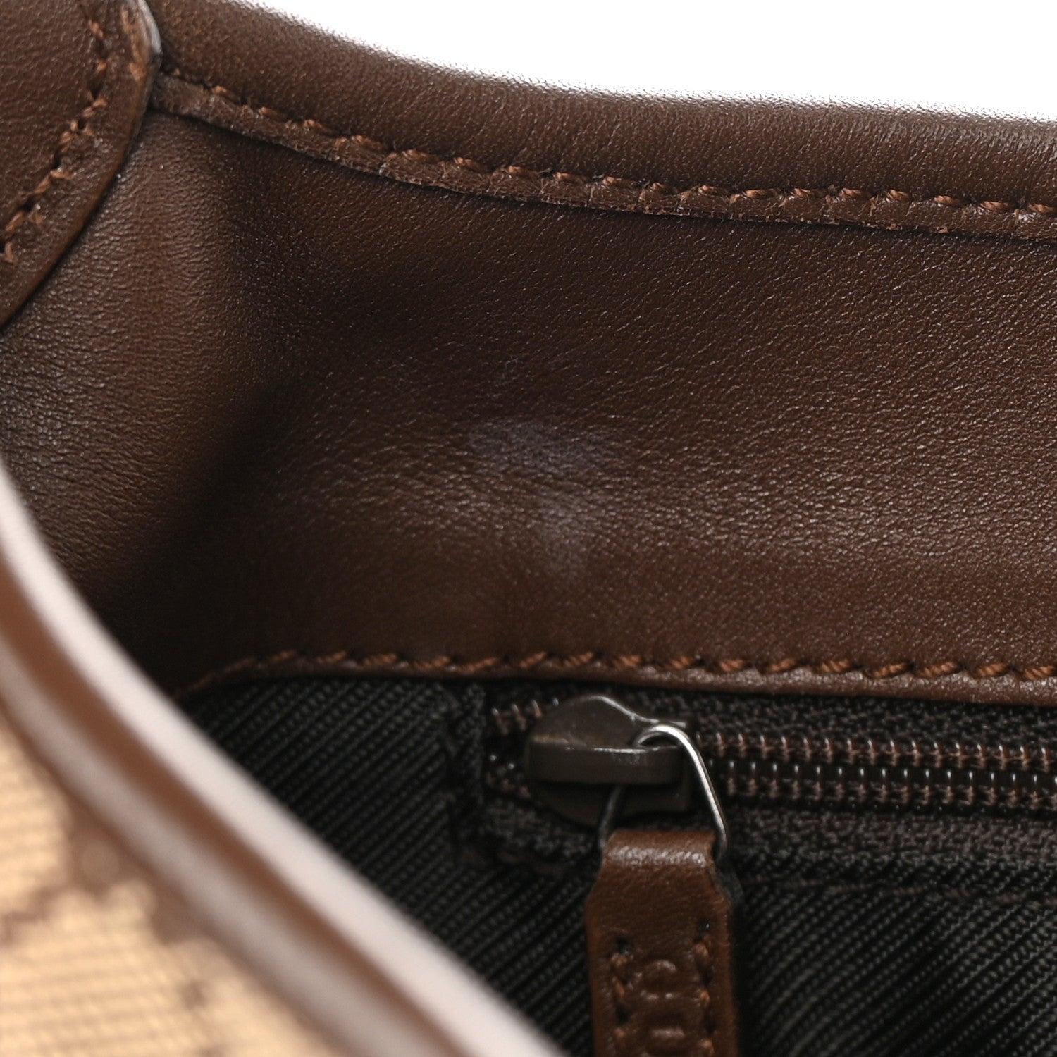 Gucci Monogram Lobster Clasp Jackie O Hobo Brown 14 of 14
