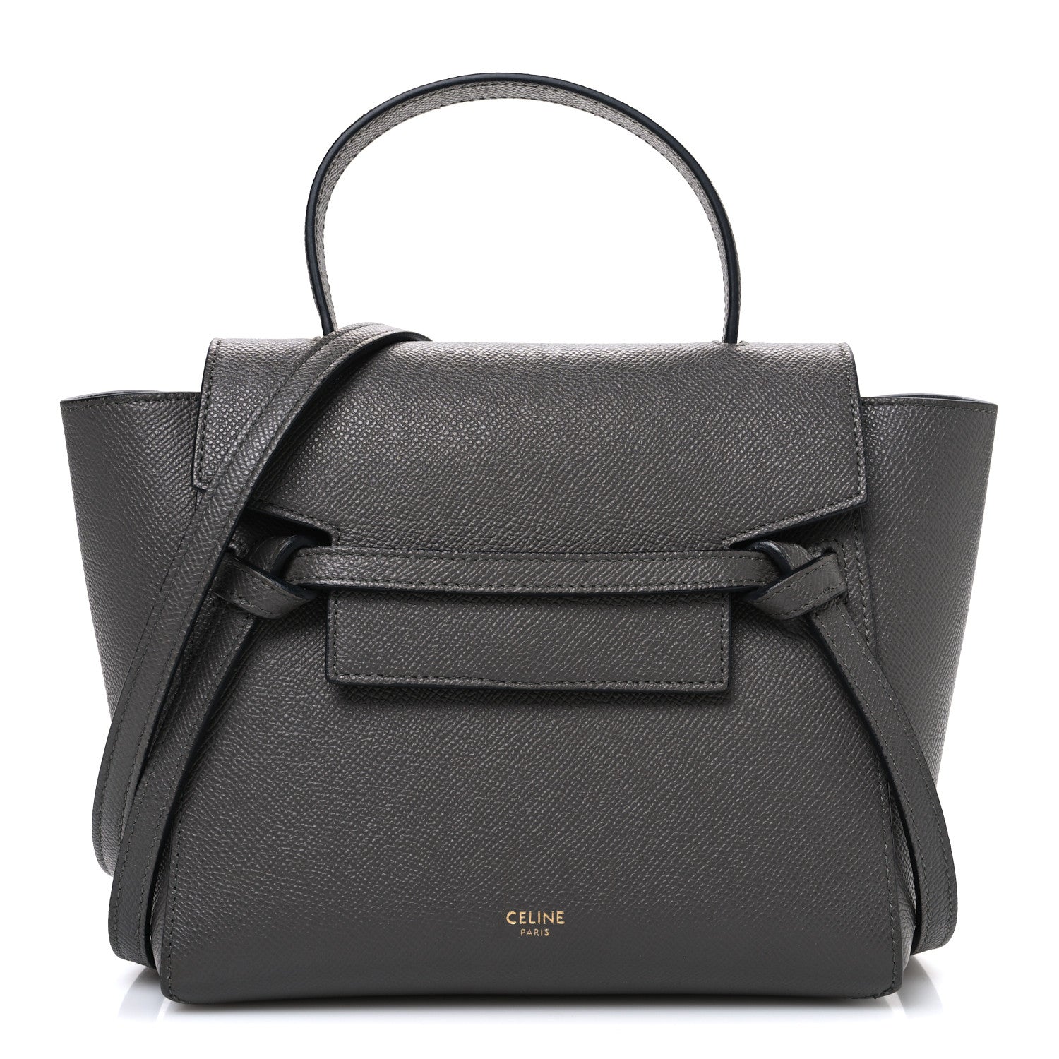 Celine Grained Calfskin Nano Belt Bag Grey 1 of 11