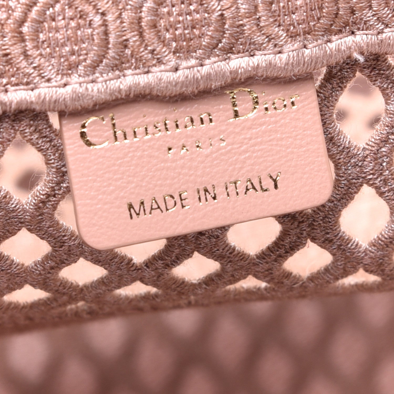 Christian Dior Mesh Embroidered Medium Book Tote Clay 6 of 8