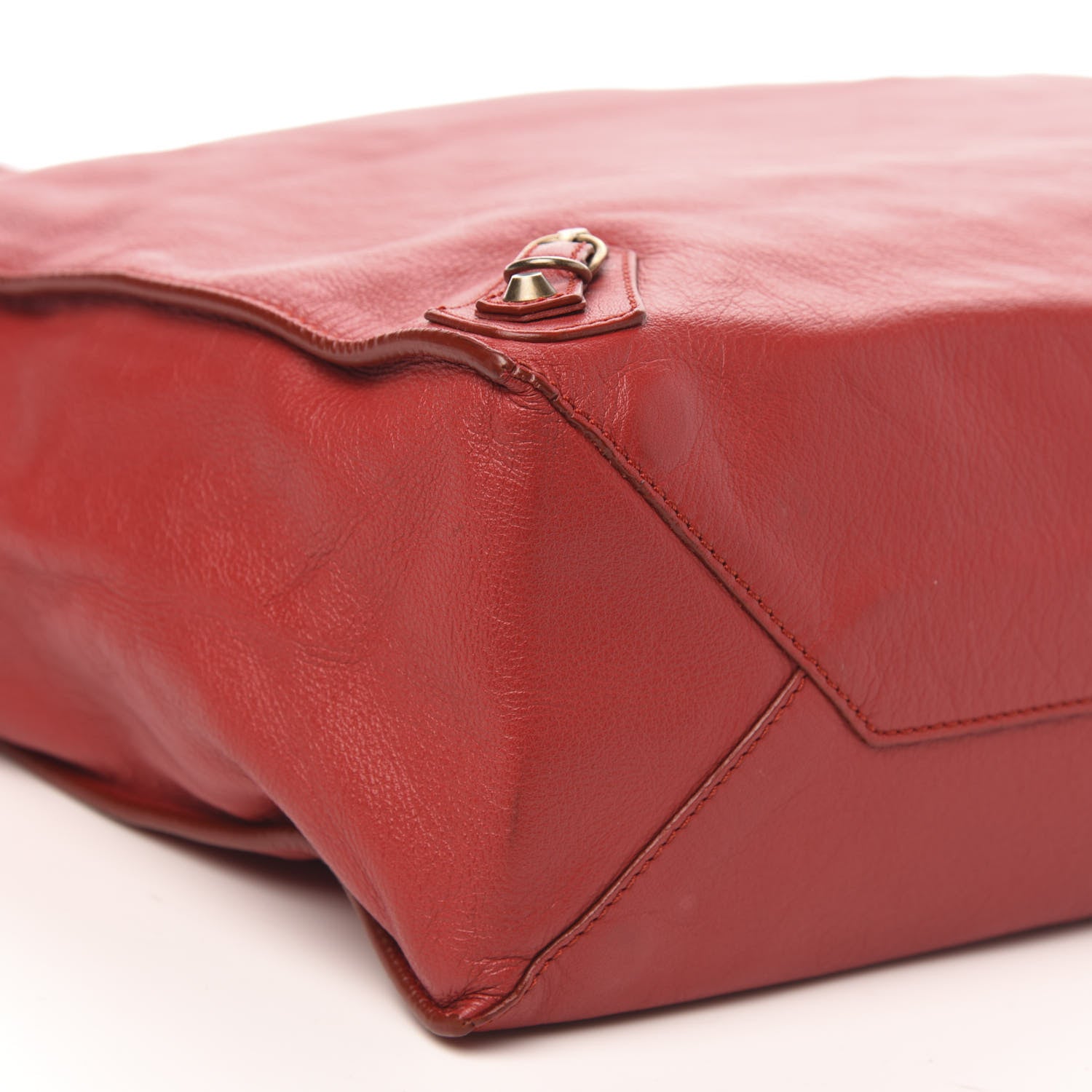 Balenciaga Veau Souple Papier Ledger Tote Rouge 9 of 11