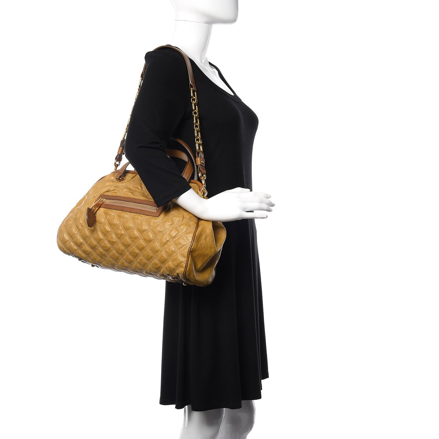 Coated Canvas Quilted Stam Tan