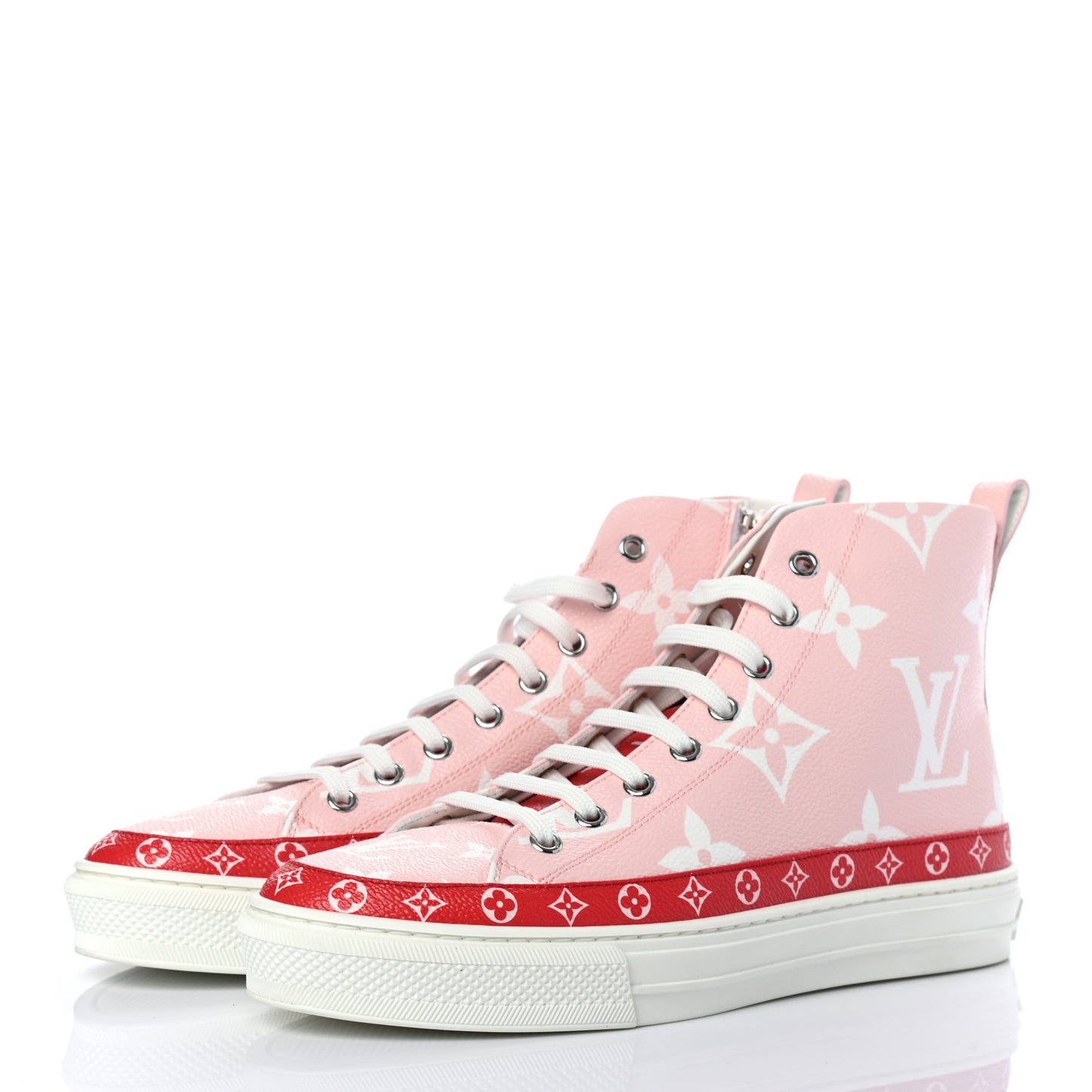 Monogram Giant Stellar Sneaker Boots 38.5 Rose Rouge