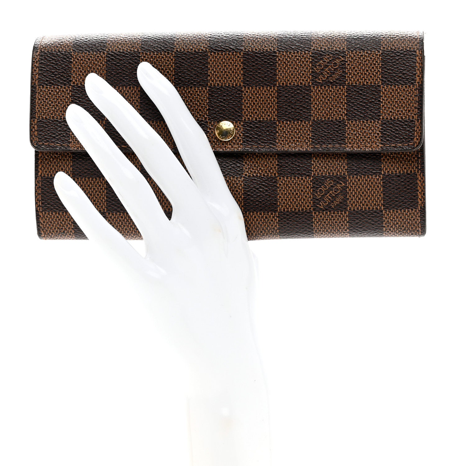Louis Vuitton Damier Ebene Sarah Wallet 2 of 11