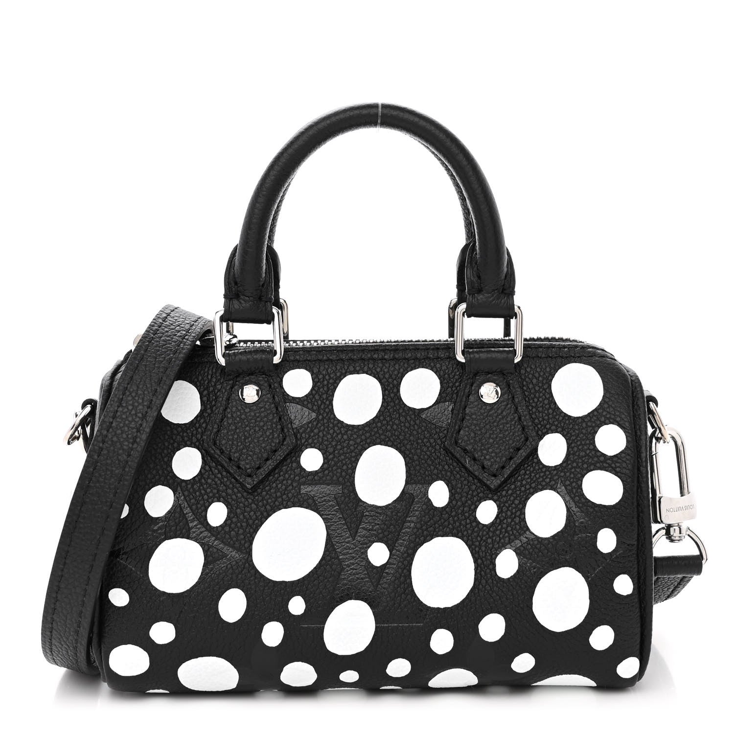 Louis Vuitton LV X YK Empreinte Infinity Dots Nano Speedy Bandouliere Black White 1 of 10