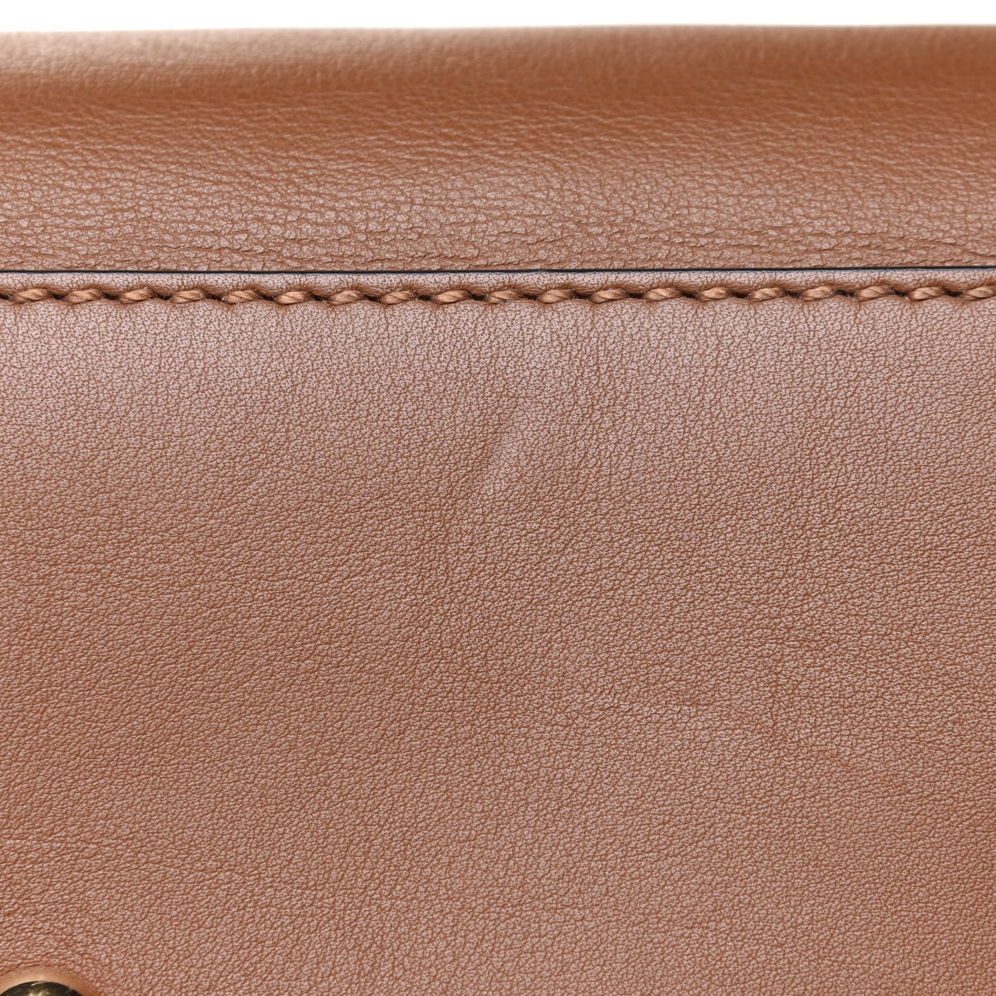 Calfskin Lace Up Large Peekaboo Iconic Satchel Cognac
