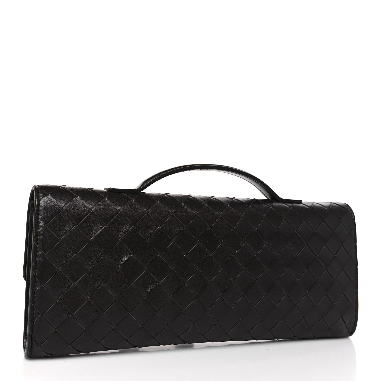 Bottega Veneta Nappa Intrecciato Long Andiamo Top Handle Clutch Fondant 3 of 8
