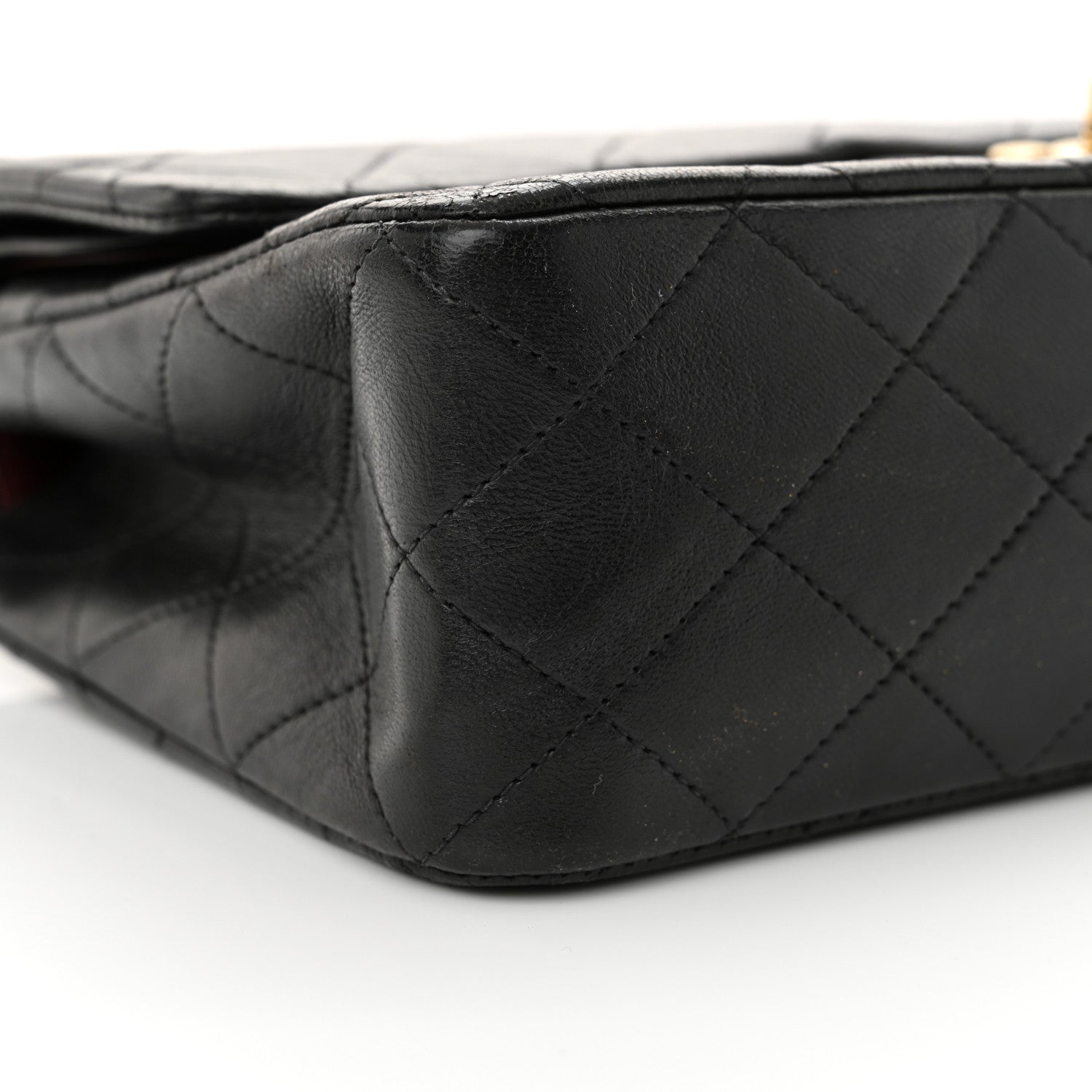 Chanel Lambskin Quilted Medium Double Flap Black 10 of 13