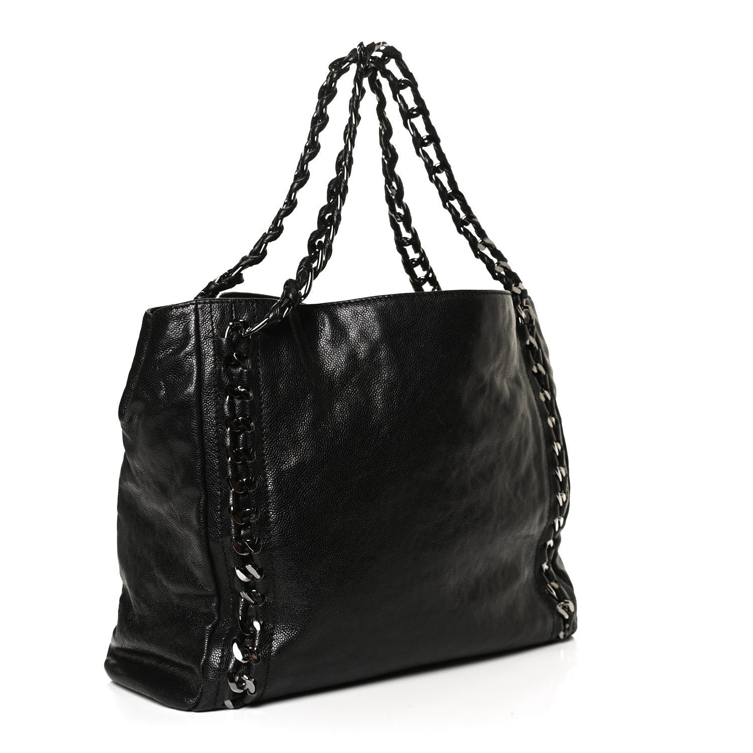 Chanel Glazed Caviar Modern Chain Tote Black 3 of 13