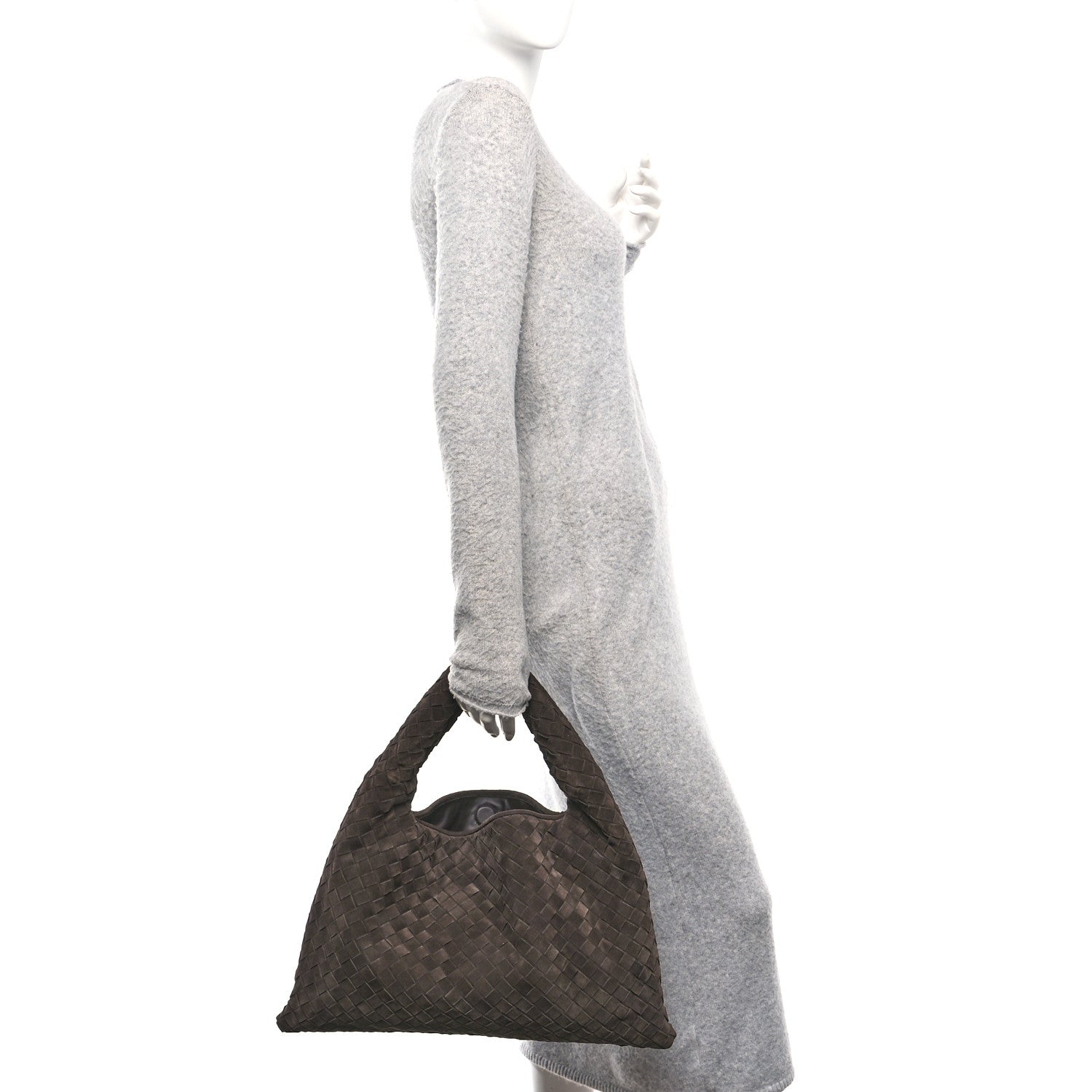 Bottega Veneta Suede Intrecciato Small Hop Fondant 2 of 11