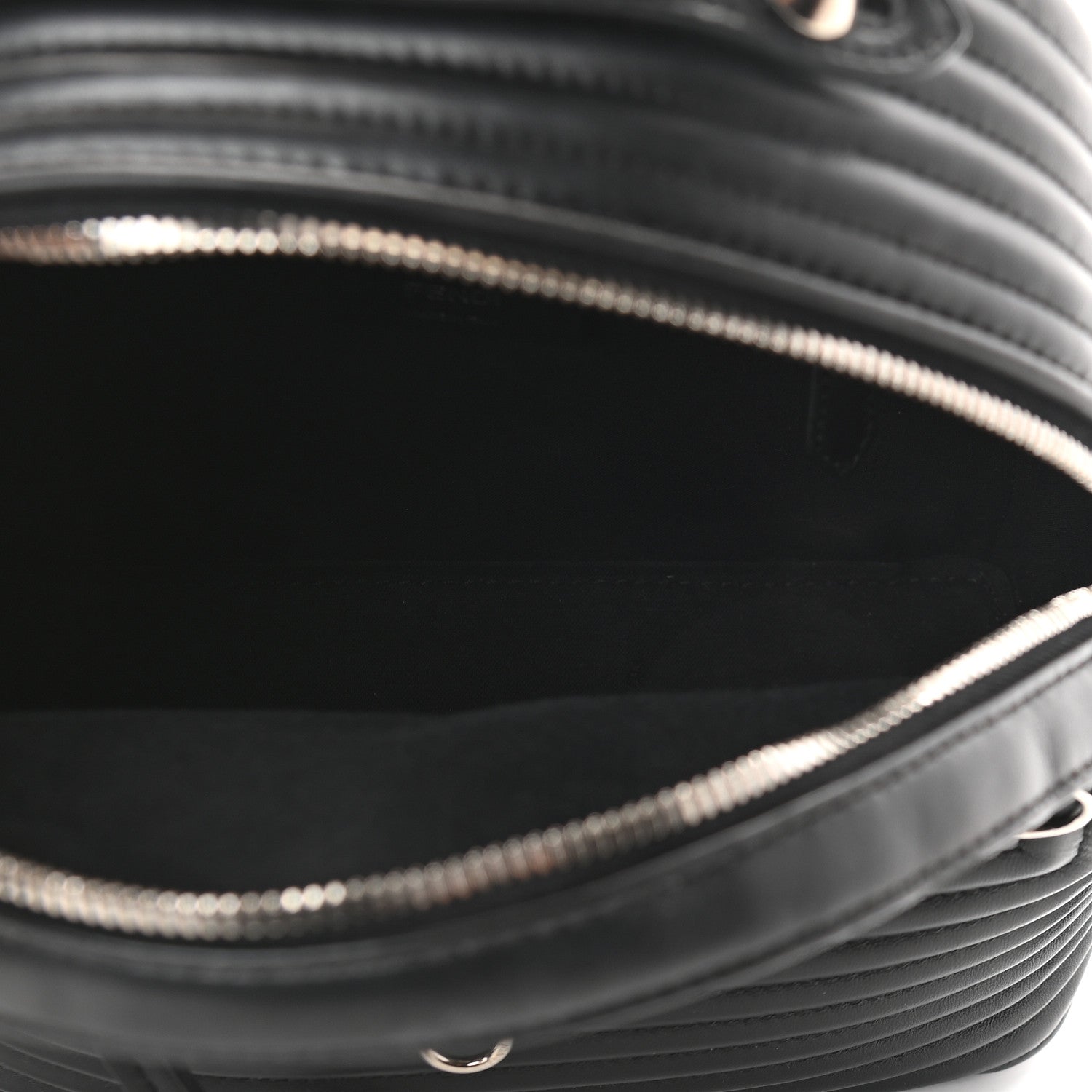 Fendi Shiny Nappa Trapuntata Mini Backpack Black 5 of 9