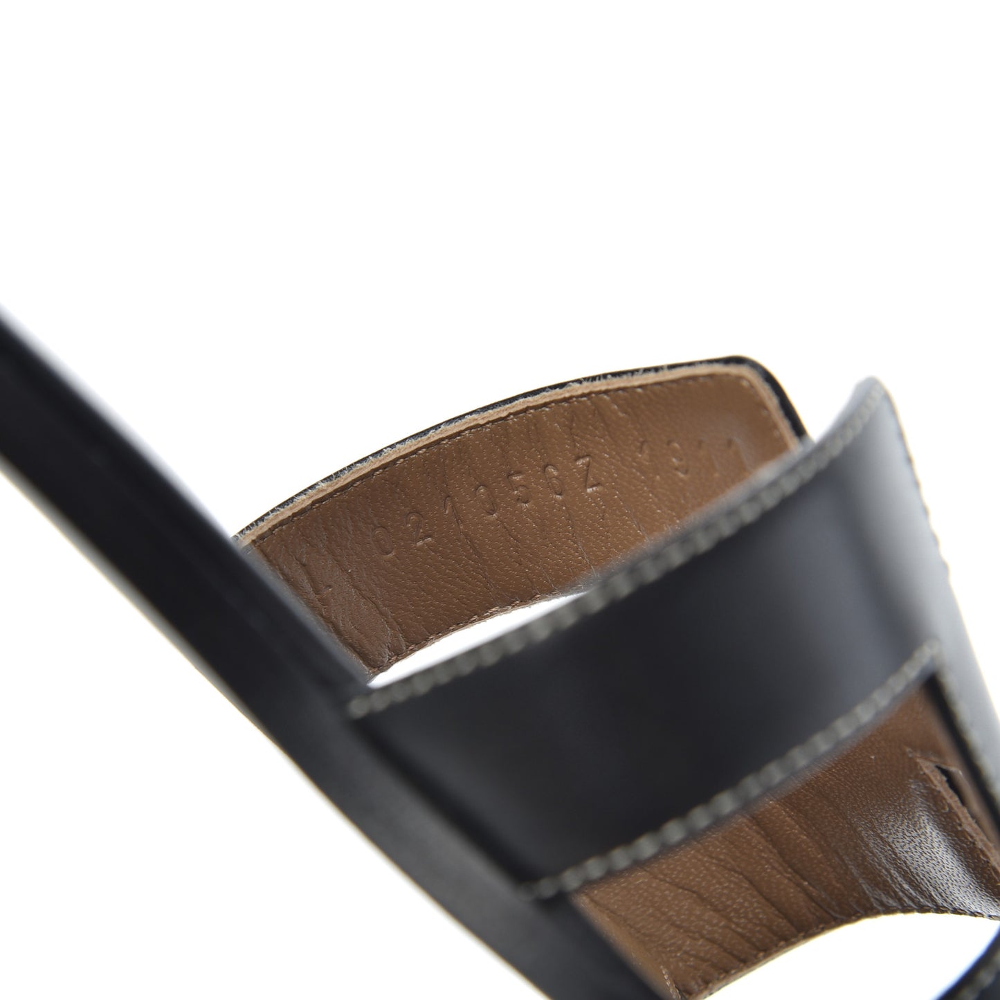 Box Calfskin Oran Sandals 37 Black