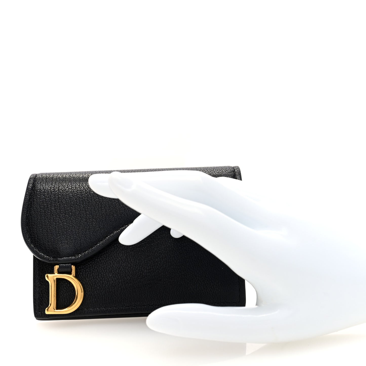 Goatskin Saddle Card Holder Black