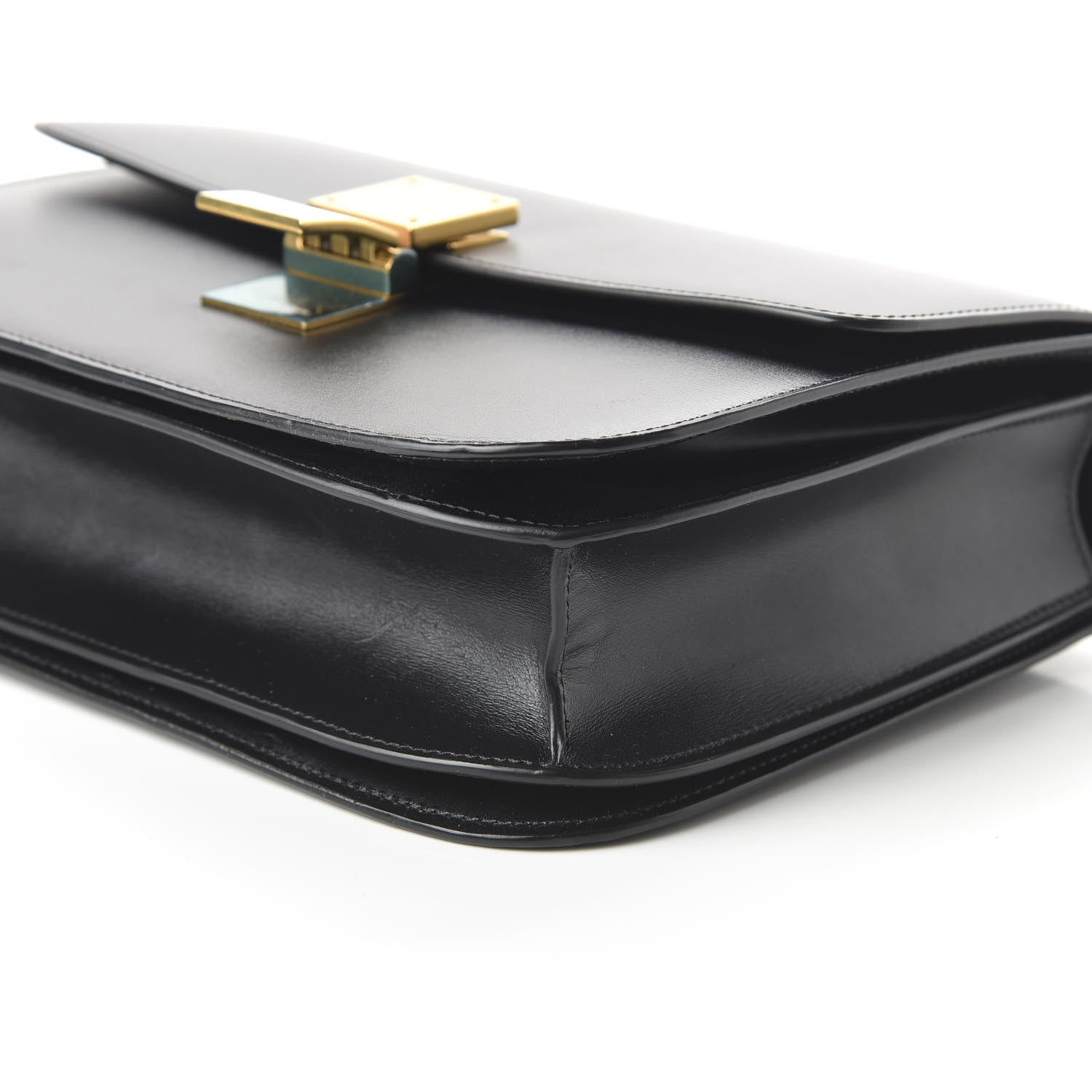 Celine Box Calfskin Medium Classic Box Flap Bag Black 7 of 9