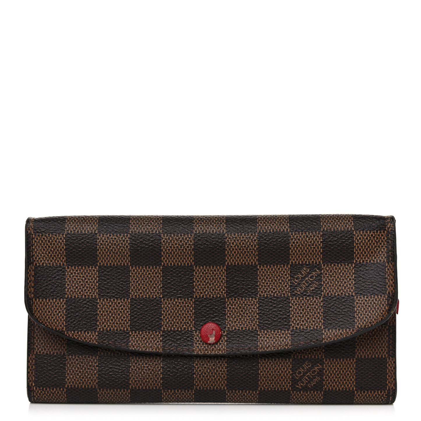 Damier Ebene Emilie Wallet Red