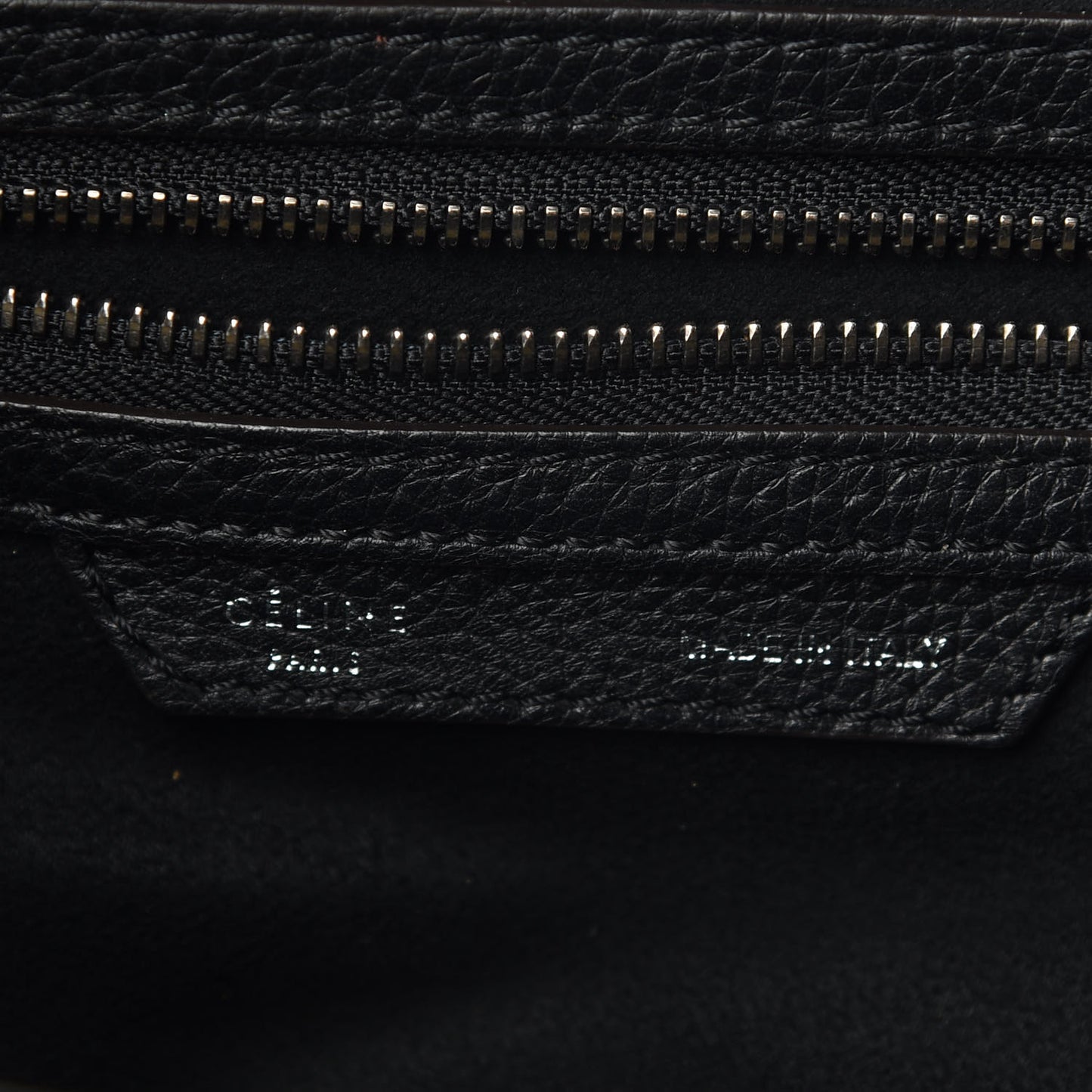 Drummed Calfskin Mini Luggage Black