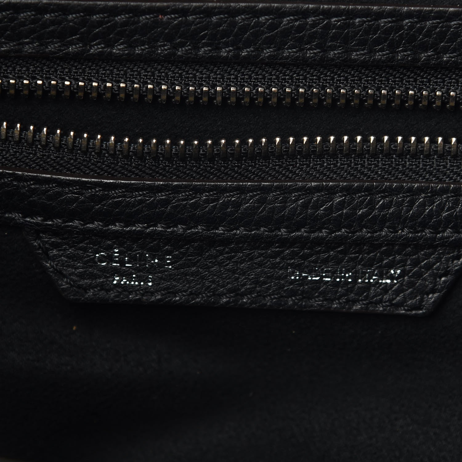 Celine Drummed Calfskin Mini Luggage Black 6 of 8
