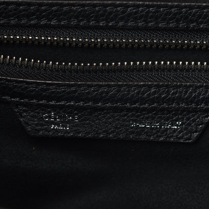 Celine Drummed Calfskin Mini Luggage Black 6 of 8