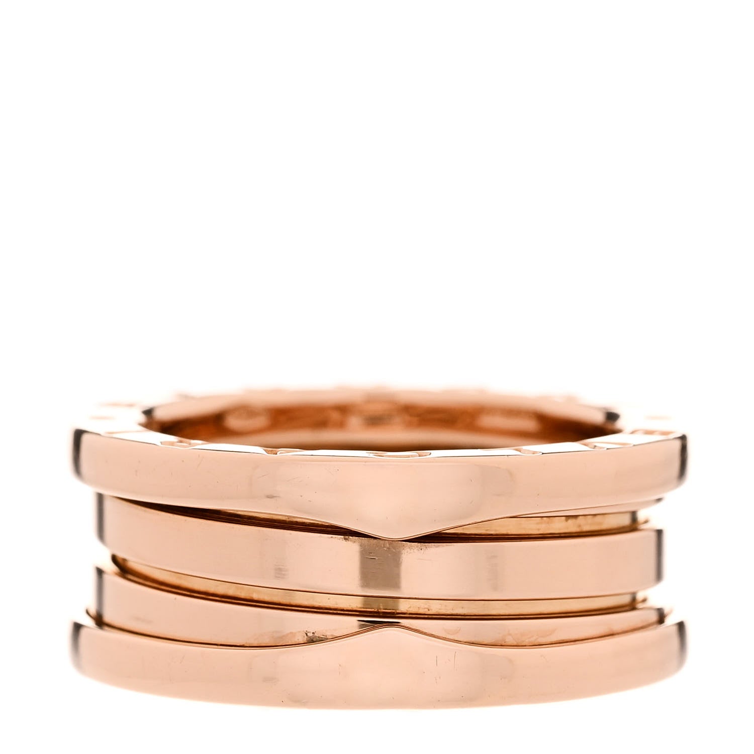 Bulgari 18K Rose Gold B.Zero1 Three-Band Ring 51 5.75 3 of 5