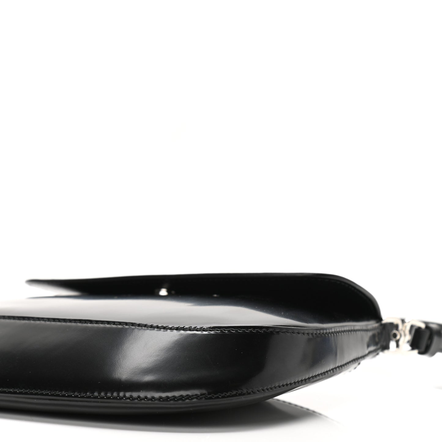 Spazzolato Cleo Flap Shoulder Bag Black