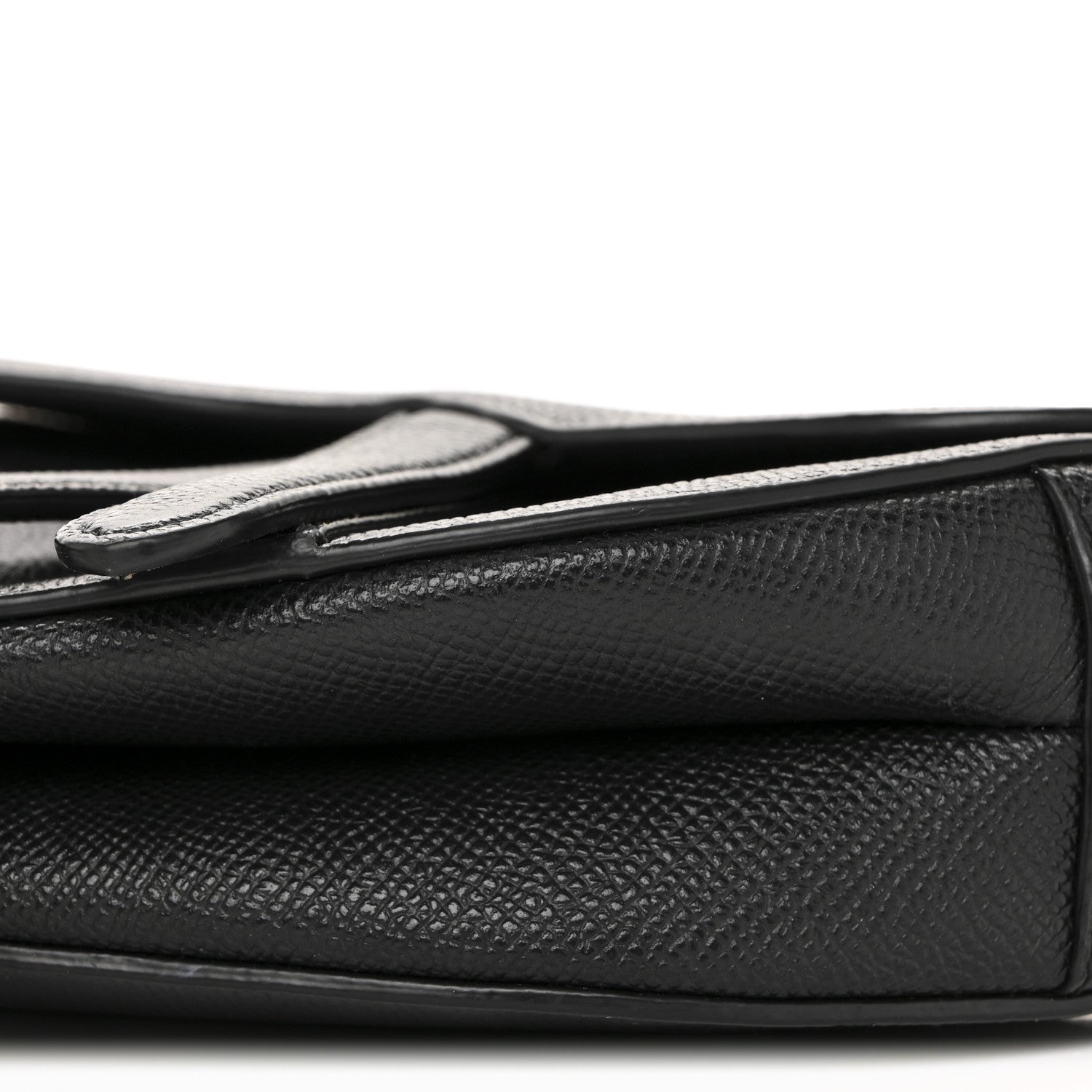 Christian Dior Grained Calfskin Mini Saddle Bag With Strap Black 10 of 13