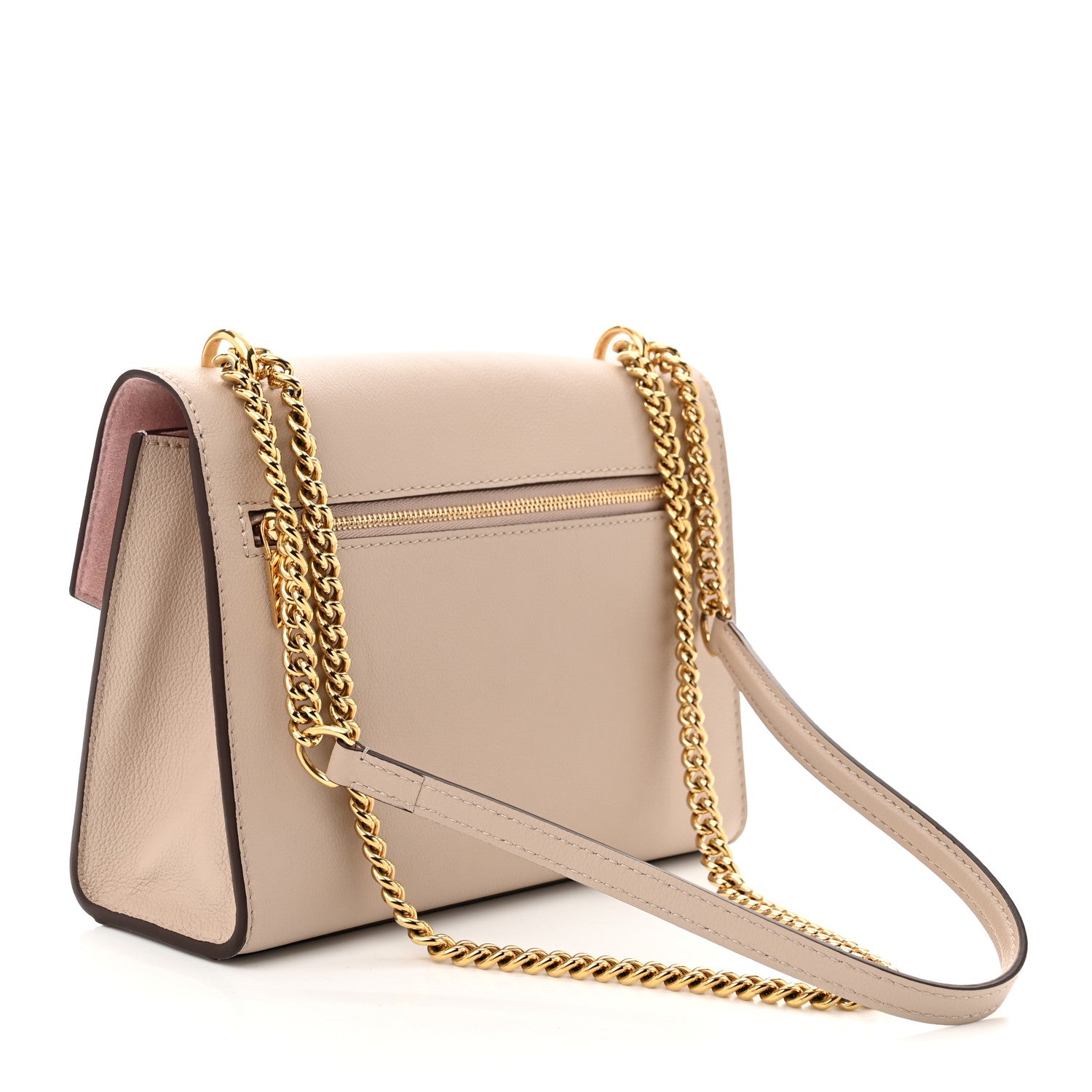 Louis Vuitton Soft Calfskin Mylockme Chain Bag BB Greige 3 of 9