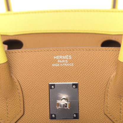 Hermes Epsom Sunrise Birkin Sellier 35 Lime Sesame Rose Confetti Terre Battue 6 of 11