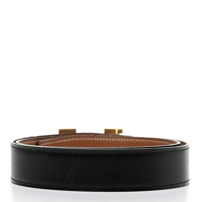 Hermes Box Togo 32mm H Belt 80 Black Gold 2 of 3