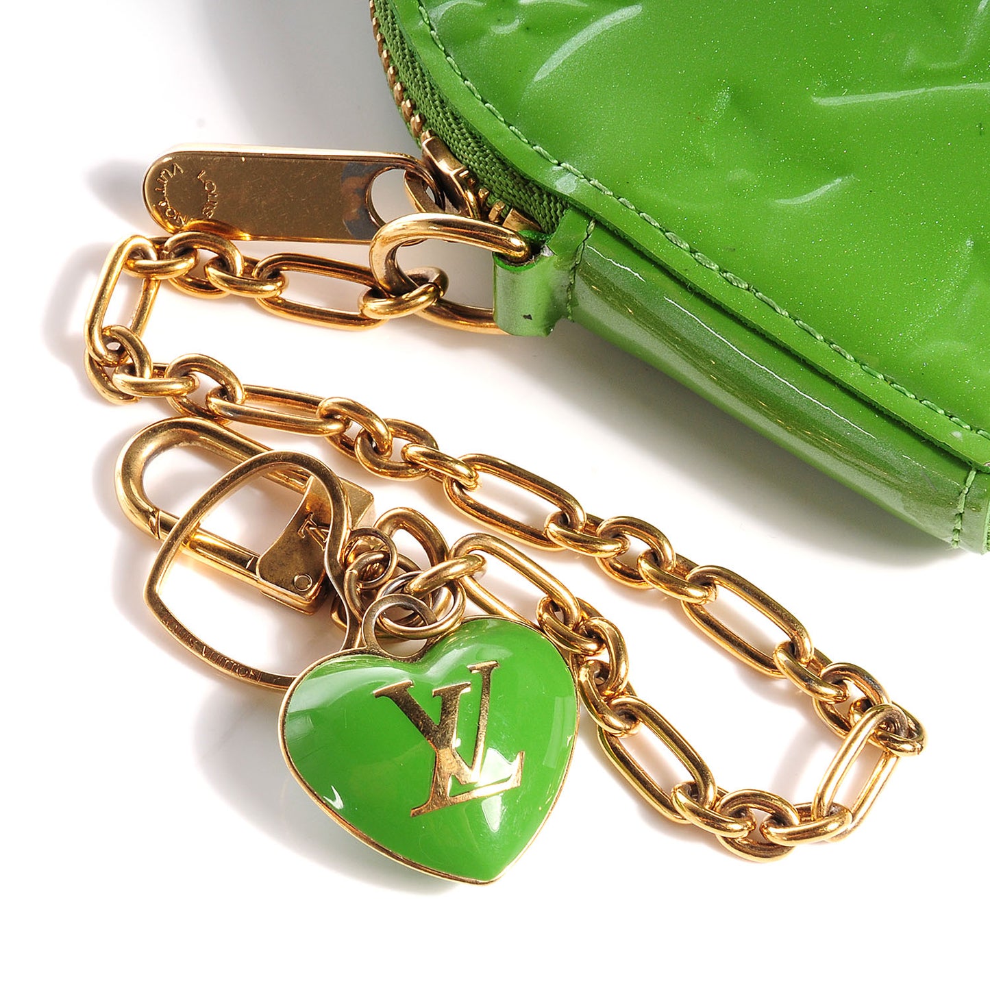 Vernis Heart Coin Purse Vert Tonic